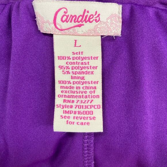 Candies Womens Sz L Maxi Dress V Neck Purple Green Blue Pullover Party Beach - Picture 9 of 11